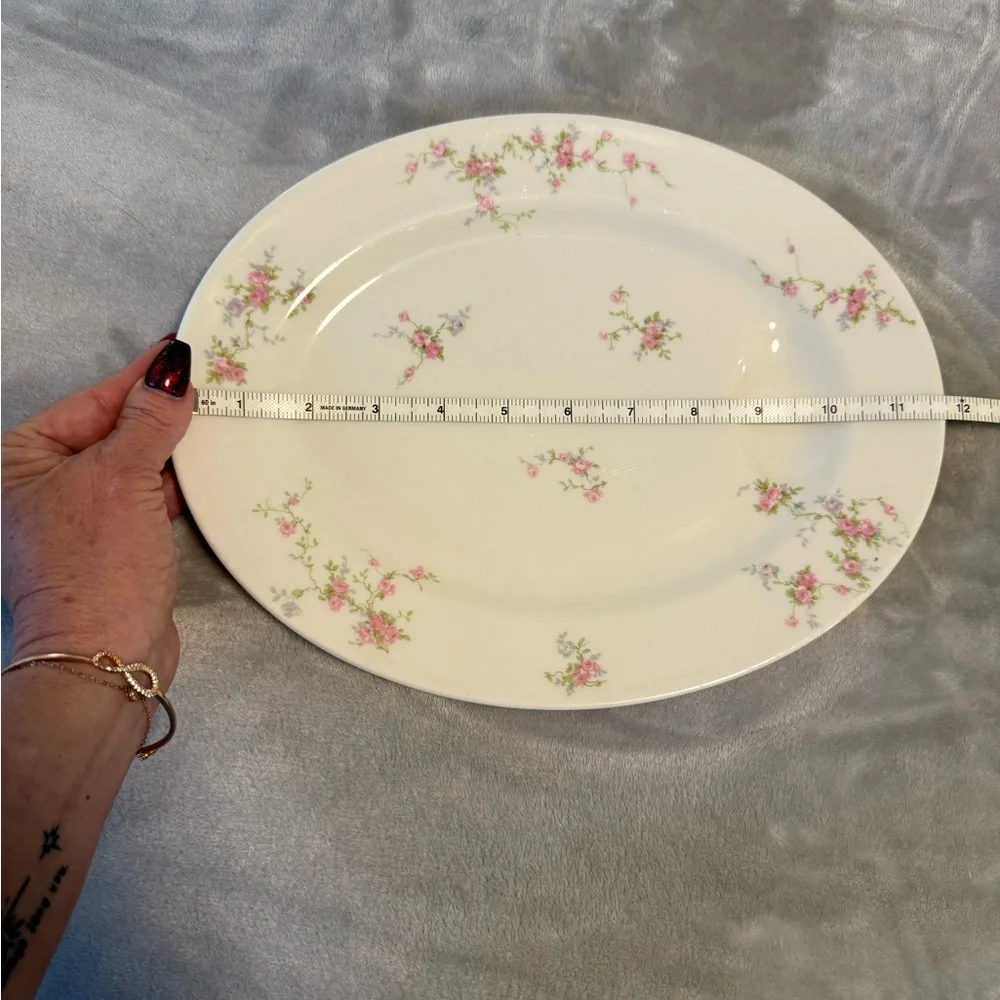 Theodore Haviland New York Serving PLATTER‎ Oval Large Pink Floral Spray Shabby